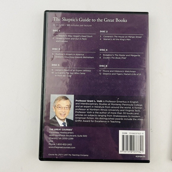 Great Courses The Skeptic's Guide To The Great Books 6 CD Set & Course Guidebook - Picture 3 of 3